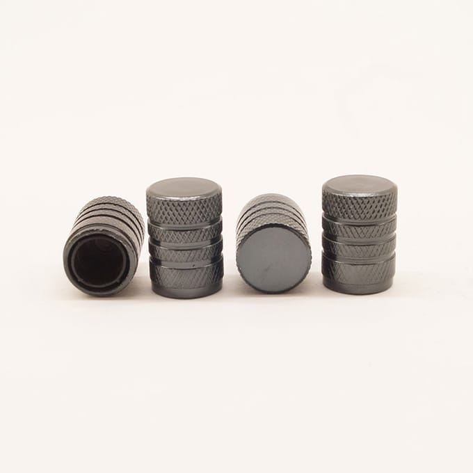 Schrader (auto) ventiel - Grijs aluminium - kunststof kern - grip