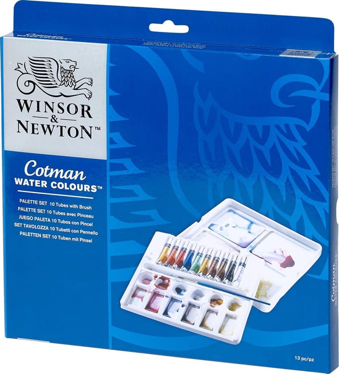 Winsor & Newton Cotman Palet Aquarelset 10 tubes 8ml