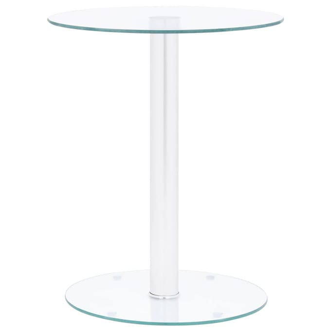 vidaXL - Salontafel - 40 - cm - gehard - glas - transparant