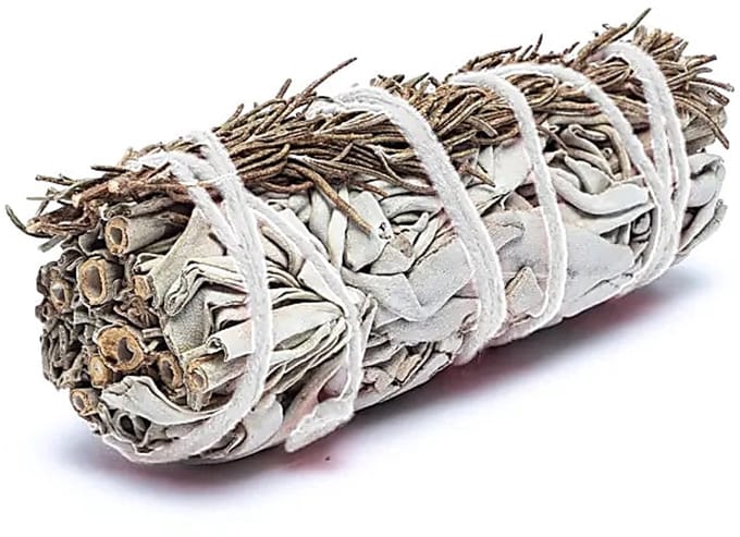 Witte salie smudge met rozemarijn – Set van 4 stuks