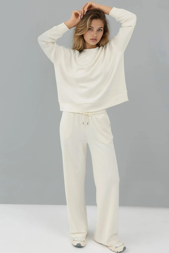 Zachte Modal Touch Wijde Leg Sweatpants