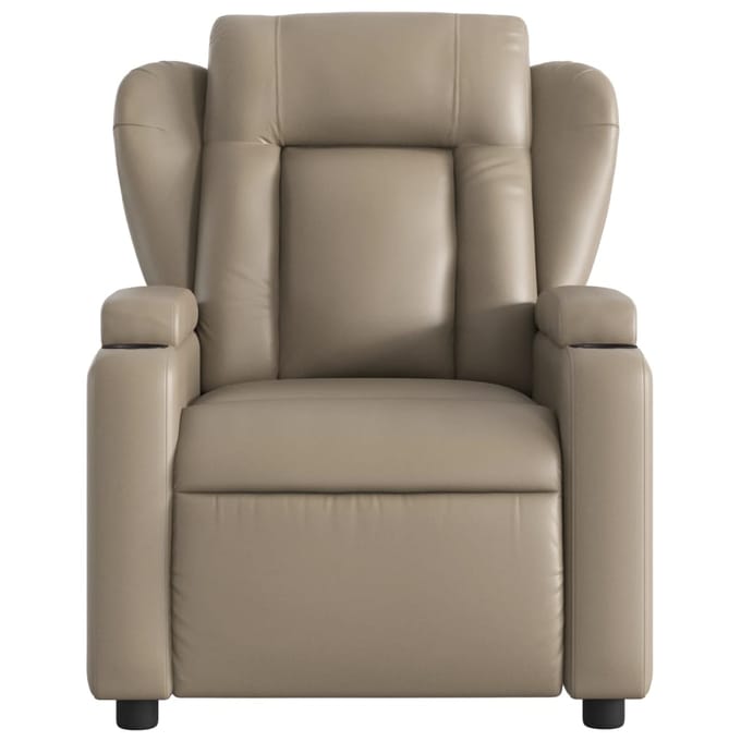 vidaXL - Fauteuil - verstelbaar - kunstleer - cappuccinokleurig