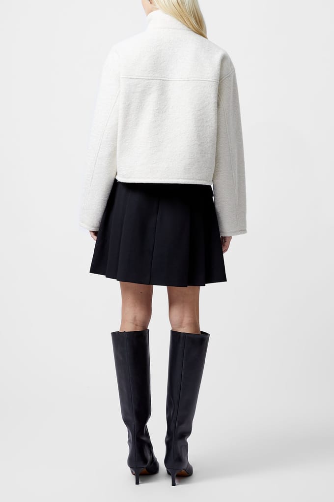 French Connection Dover Boucle Jacket Cream Größe: L | Jacken Outlet | Damen | Weiß