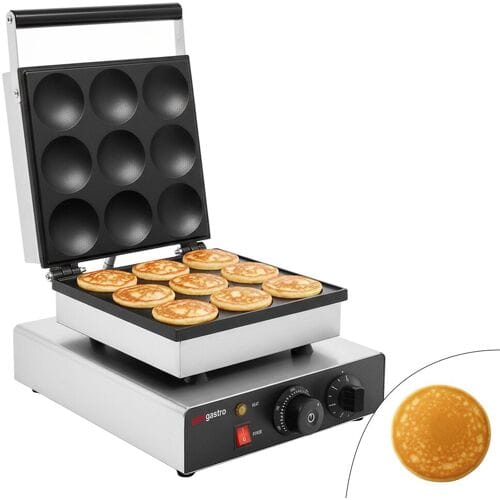 GGM Gastro Waffeleisen - Einzeln - Manuell - 1,75 kW - Form: 9 American Pancakes