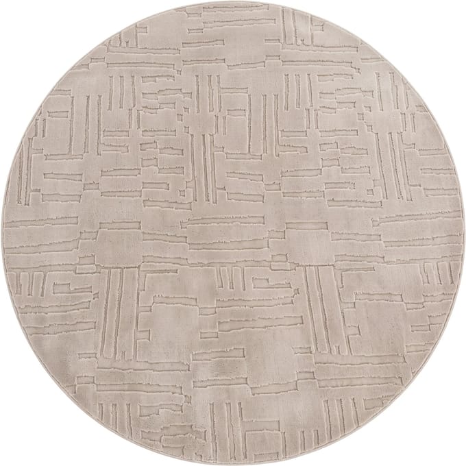 Modern tapijt Tokko beige 120 cm rond