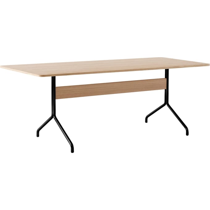 &Tradition Pavilion Eettafel AV18, AV19 & AV24 - geolied eiken - verchroomd - 200 x 90 cm