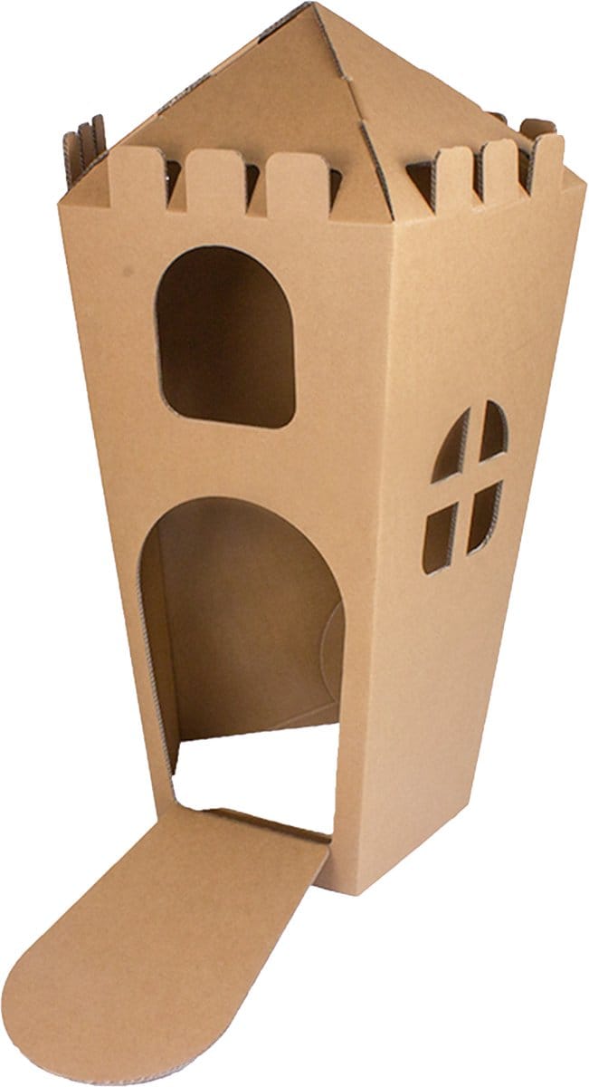 Kartonnen kasteel - 63 x 63 x 125 cm - Kartent