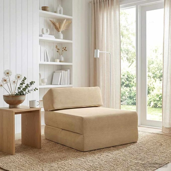 vidaXL - Vouwbare - Sofa - Bed - Groen - Grijs - 60 - x - 70 - x - 41 - cm - Stof