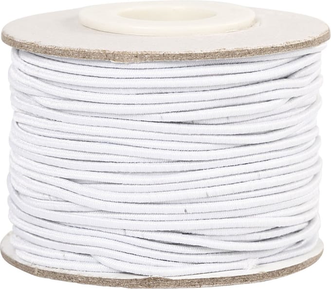 Creativ Company Elastic Thickness 1mm White 25m