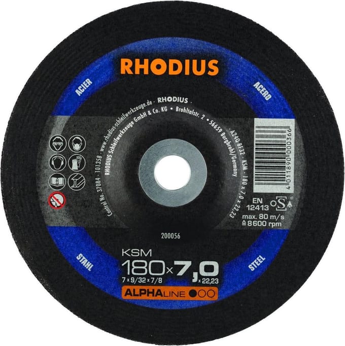 Afbraamschijf Ø180 x 7 mm ALPHAline KSM - RHODIUS