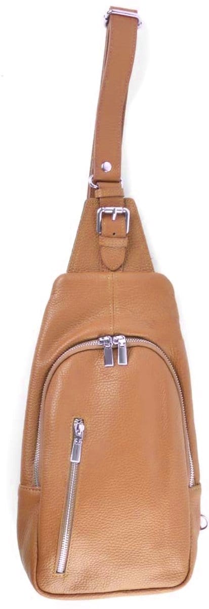 Giuliano Lederen crossbody - Made in Italy - Cognac