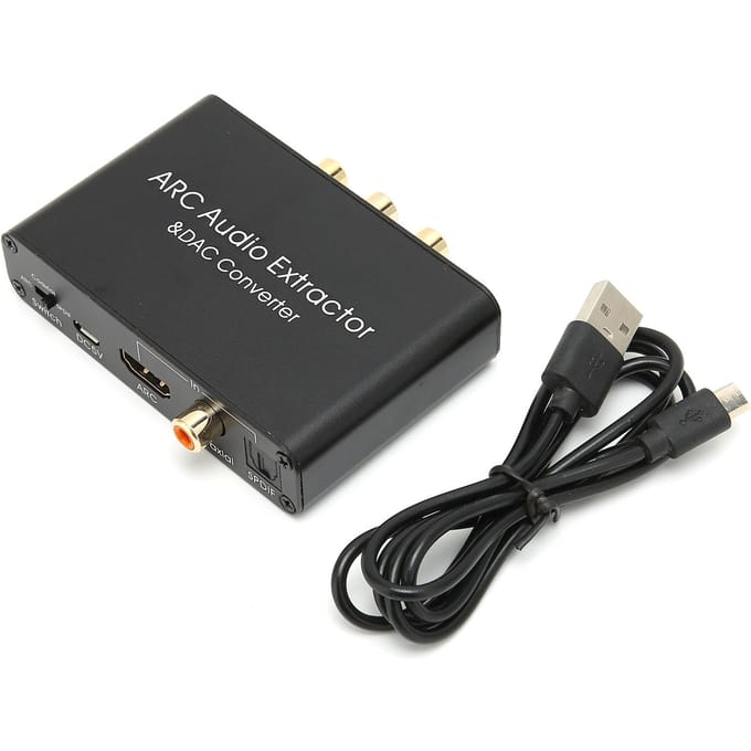 Interface multimédia HD ARC Extractor Convertisseur numérique vers analogique ou DAC pour DVD HDTV