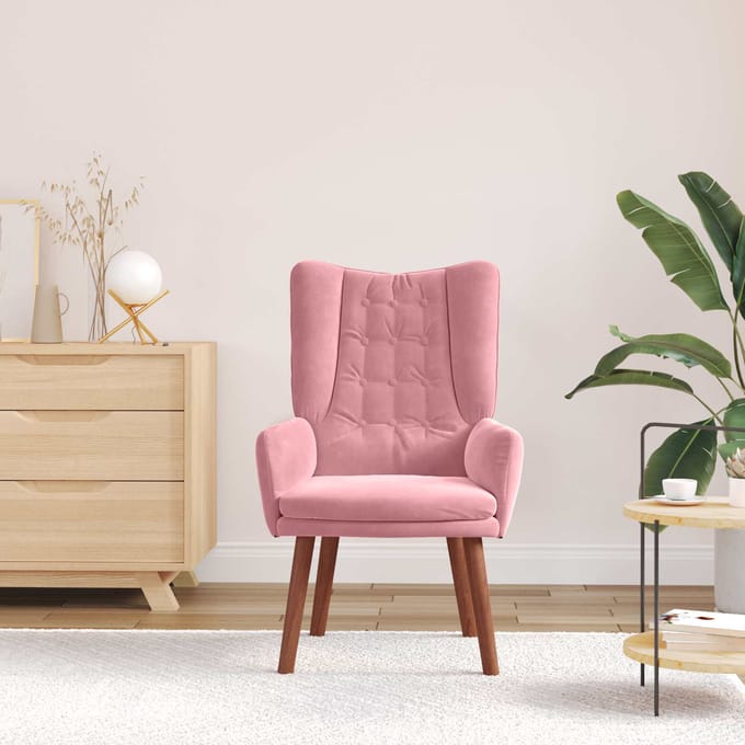vidaXL - Fauteuil - Roze - 63 - x - 67 - x - 94 - cm - Fluweel