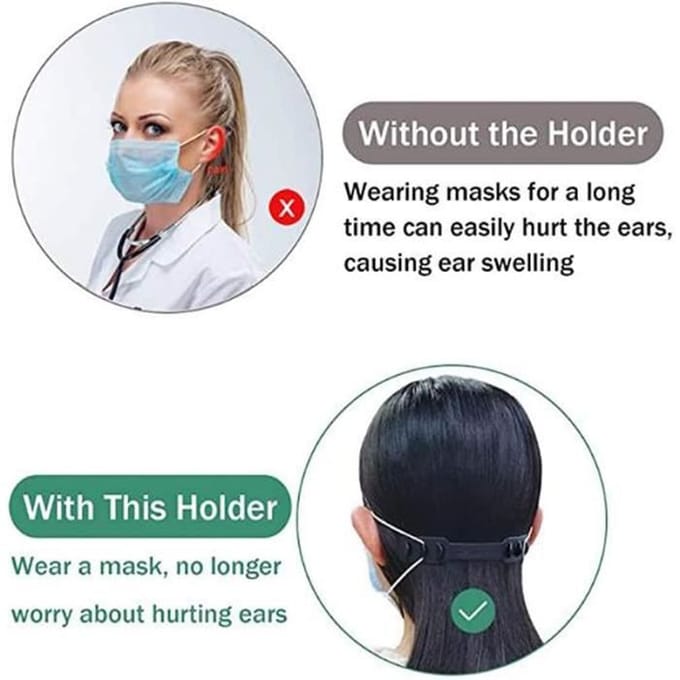 Maskeraccessoire - Set van 20 - Verstelbaar - Comfortabel - Hypoallergeen zwart