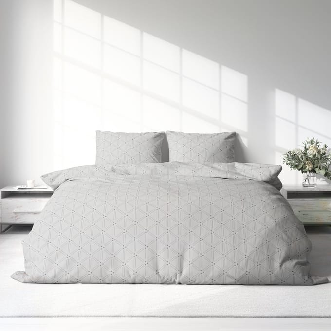 Dekbedovertrek 100% Katoen Premium - 240 x 220cm - Bolline Grey