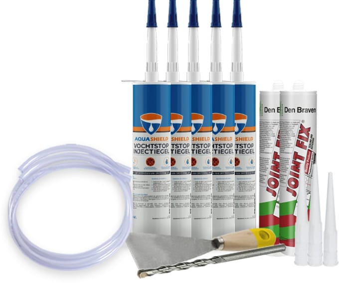 Aquashield Vochtstop Injectiegel Set - 5 x 310ml - Opstijgend vocht - Vochtwerend