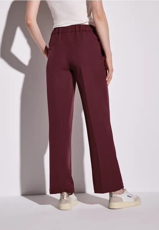 Twill broek met rechte pijpen