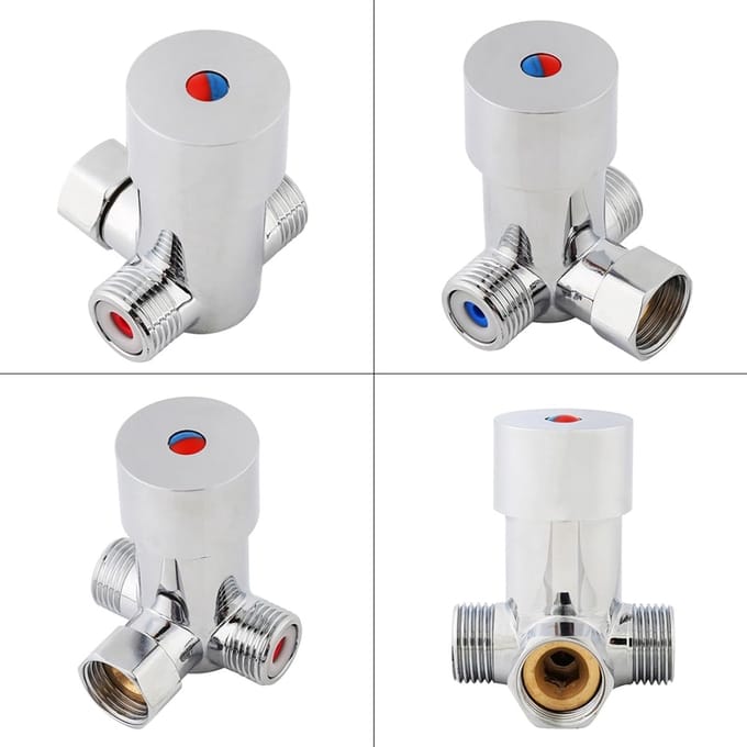 Thermostaatmengklep G1/2 voor Warm en Koud Water Mengen en Temperatuurregeling