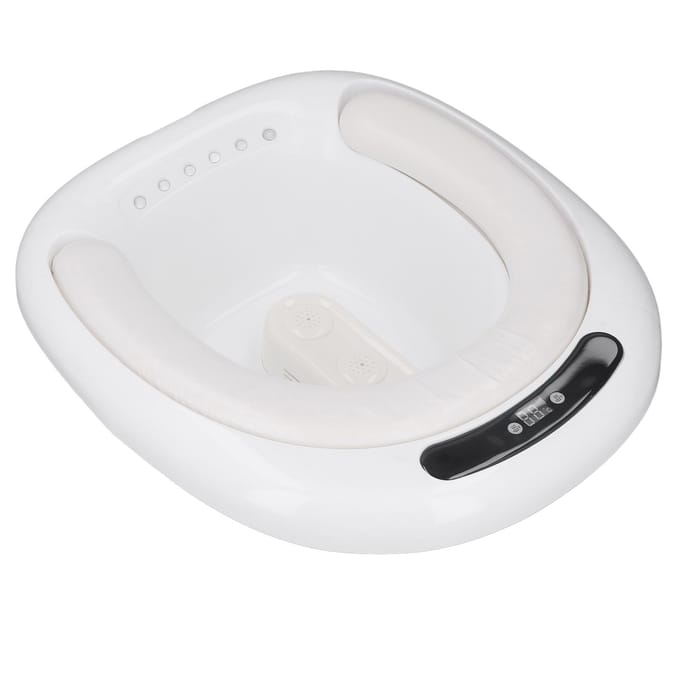 Bain de siège électrique pliable portable 1500 ml conception réglable baignoire de soin post-partum pour les femmes enceintes blanc