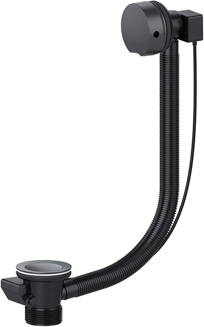 Pop-up Bad-Afvoercombinatie met Twist-Bediening en Overloop - Zwart 40mm