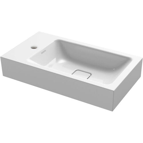 Kaldewei CONO wall-mounted washbasin 3073 with 1 tap hole left, 55 cm 908006393001
