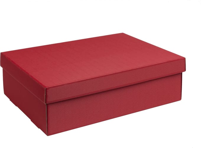 Geschenkdoos met deksel karton ROOD 30,5x21,5x10cm (35 stuks)