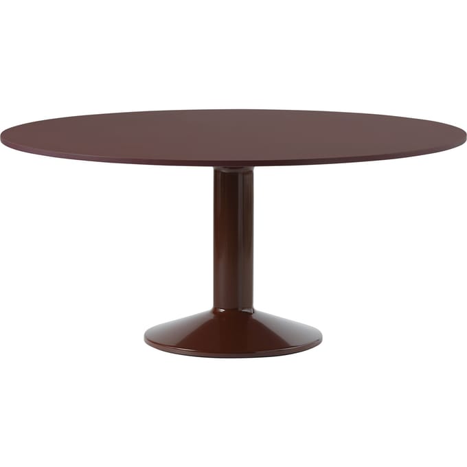 Muuto Midst Tafel - Dark Red Linoleum/DarkRed - Ø 160 cm