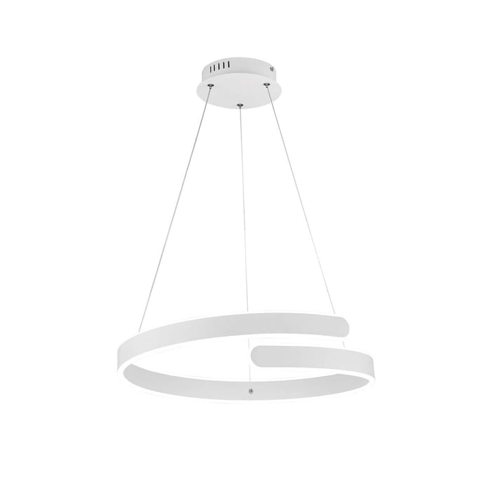 Reality Leuchten LED hanglamp Parma met Switch-dimmer, wit