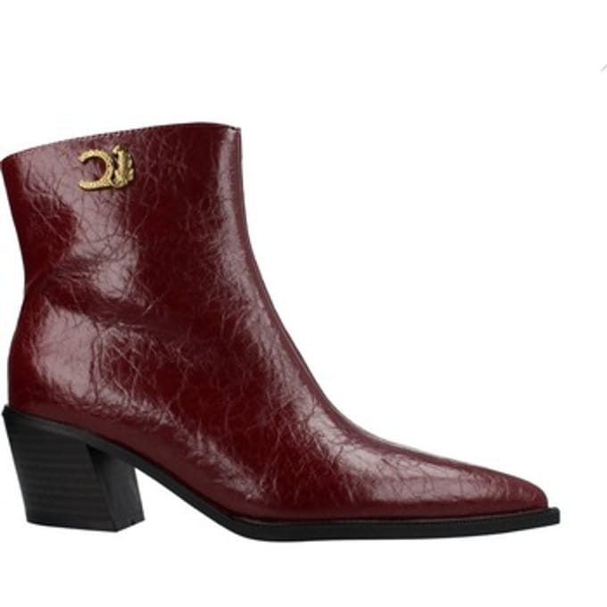 Enkellaarzen Lola Casademunt Lc Textured Leopard Leather Effect Ankle