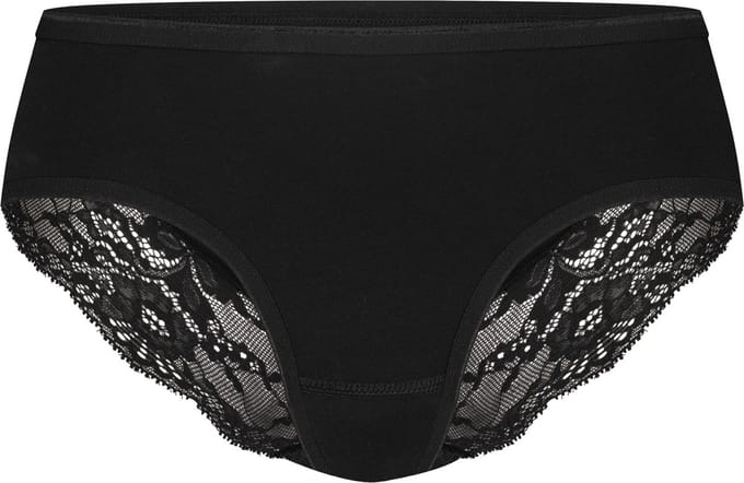 Basics hipster met kant zwart voor Dames | Maat S