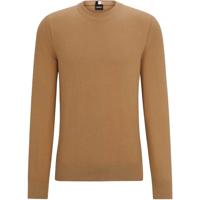 Boss Heren Ecaio-P Gebreide trui (Medium Beige)