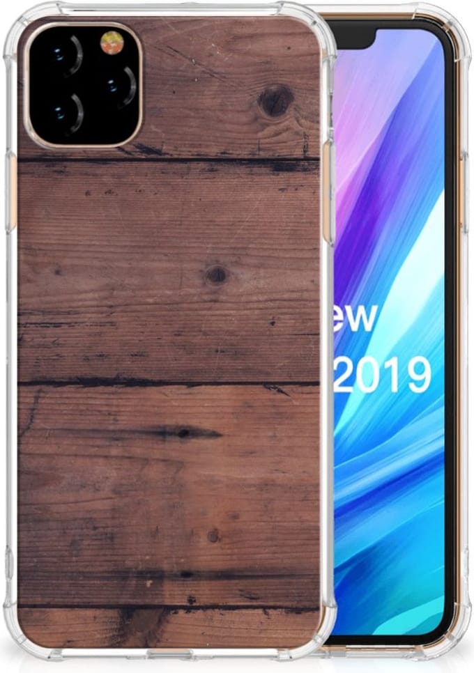Apple iPhone 11 Pro Max Stevig Telefoonhoesje Old Wood