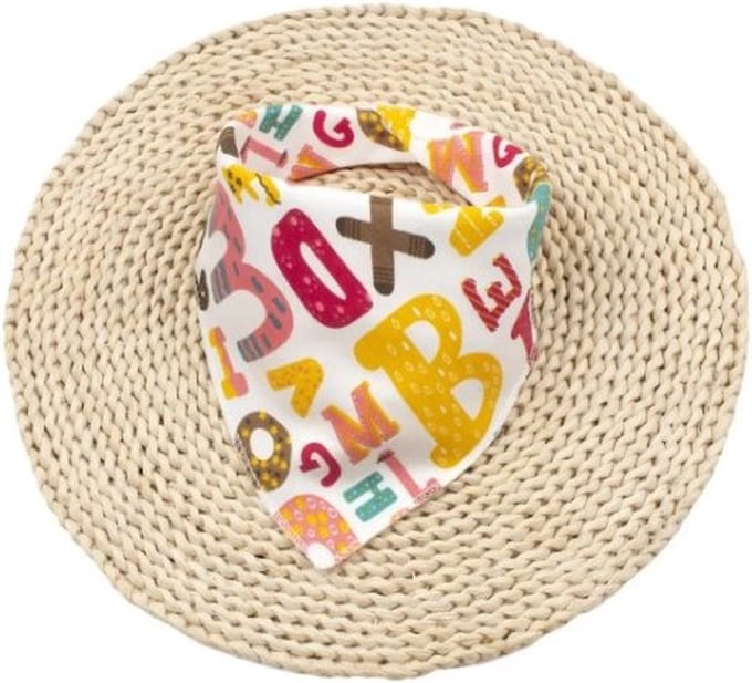 Jumada's - Slab - Slabbertje - Slabber - Bandana - Dieren - Letters - Multicolor - hip