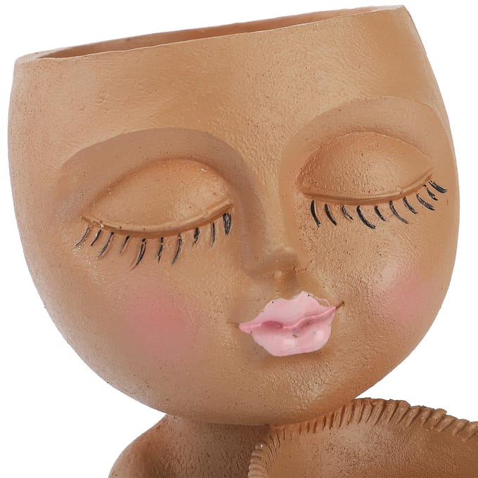 Mannequin Bloempot Hars Creatieve Dubbele Bloempot Gezicht Bloempot white