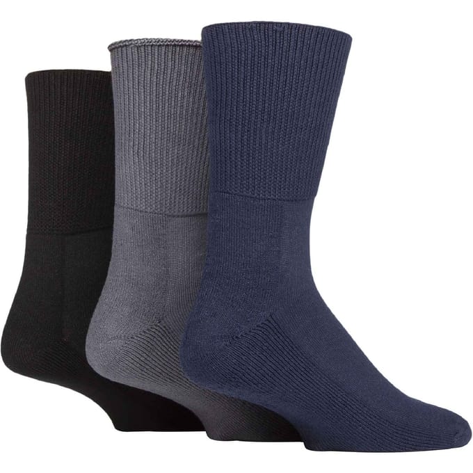 3-Pack Extra Brede Bamboe Diabetessokken voor Gezwollen Benen
