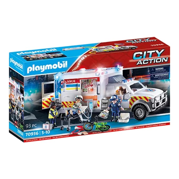 PLAYMOBIL City Action Reddingsvoertuig: US Ambulance - 70936