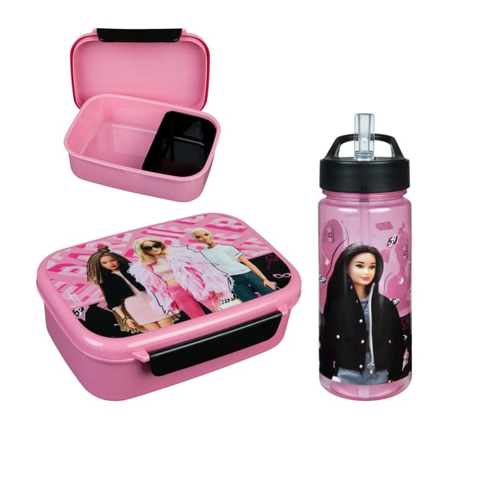 Barbie lunchset; lunchbox en drinkfles