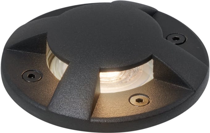QAZQA cellar - Moderne Grondspot - 1 lichts - Ø 10 cm - Zwart - Buitenverlichting