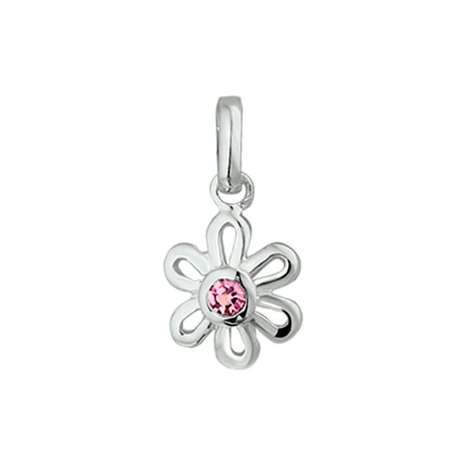 Zilveren Hanger bloem zirkonia 1016815