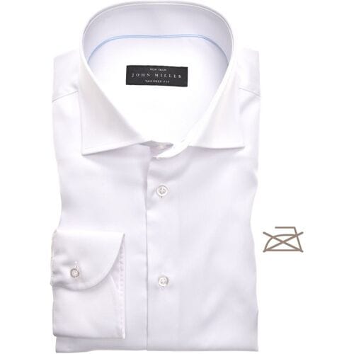 John Miller Overhemd Tailored Uni Non Iron Wit / male