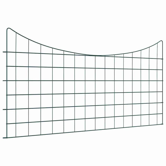 vidaXL - Vijverhekset - 5 - st - 100 - x - 50 - cm - Staal - Groen