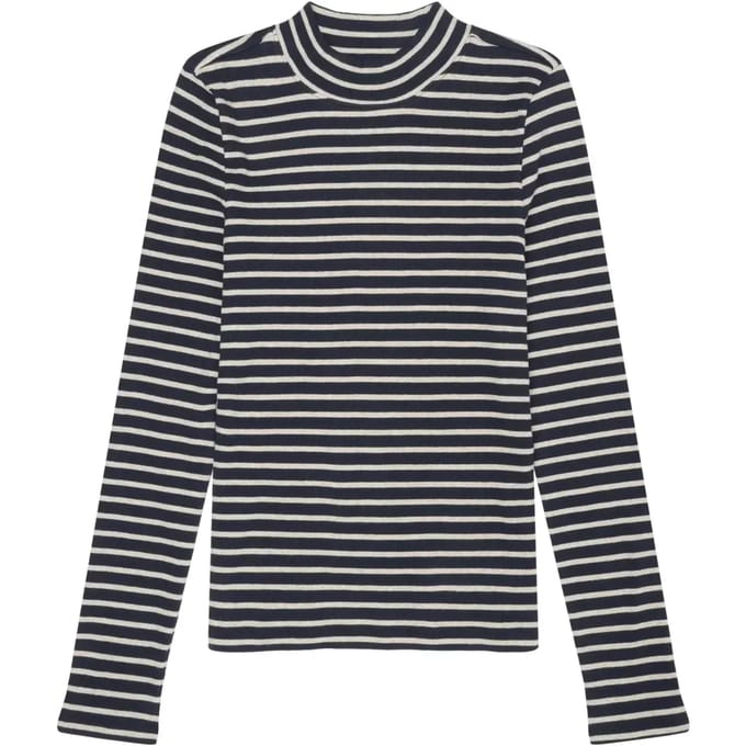 Hoog col streepjes dames KnowledgeCotton Apparel