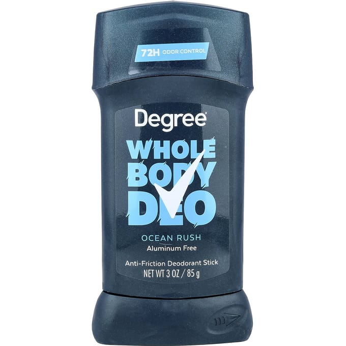 Degree, Déodorant Corps Entier, Stick Déodorant Anti-Frottements, Ocean Rush, 85g (3 oz) gray