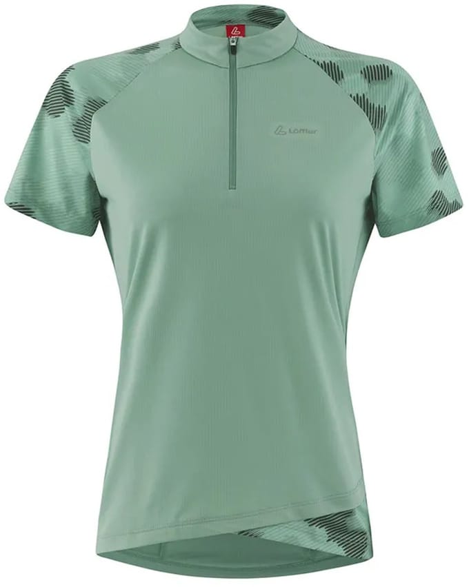 Loeffler Half Zip Maja Rise Korte Mouw Wielertrui Groen 38 Vrouw