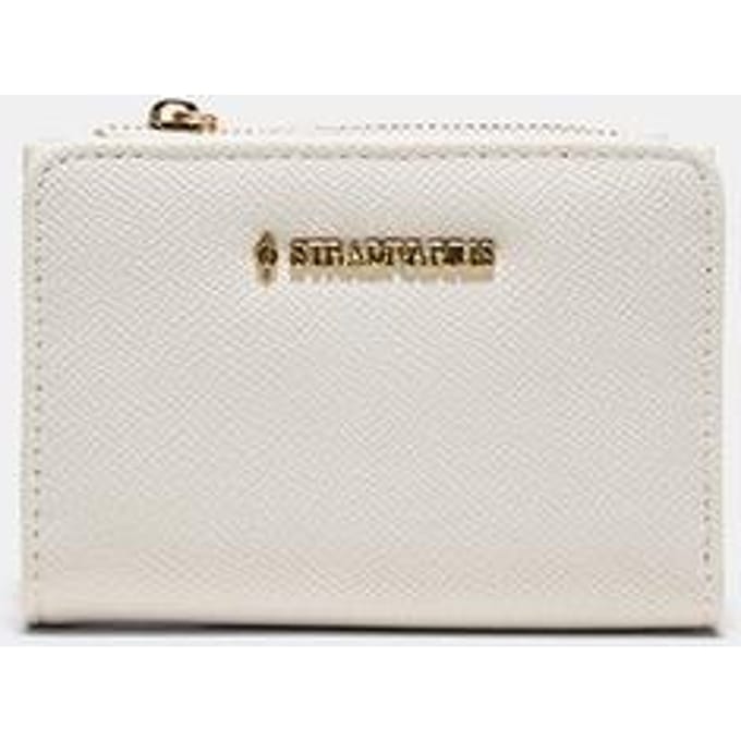 Stradivarius SAFIANO PORTEMONNEE VOOR PASJES  Wit OS