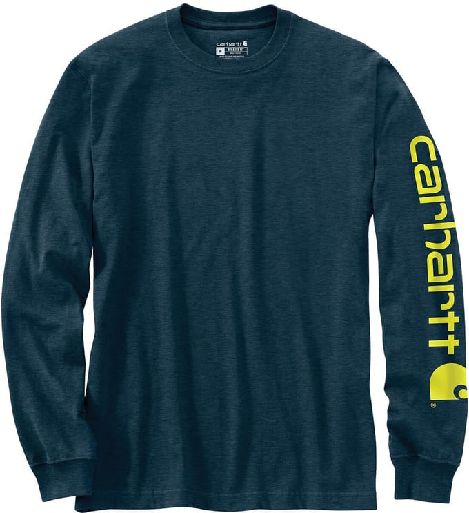 Carhartt Longsleeve Sleeve Logo T-shirt L/S Night Blue Heather