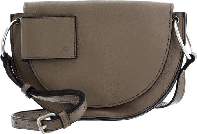 FREDsBRUDER Leren Schoudertas Olivia Saddle Bag Muddy Bruine