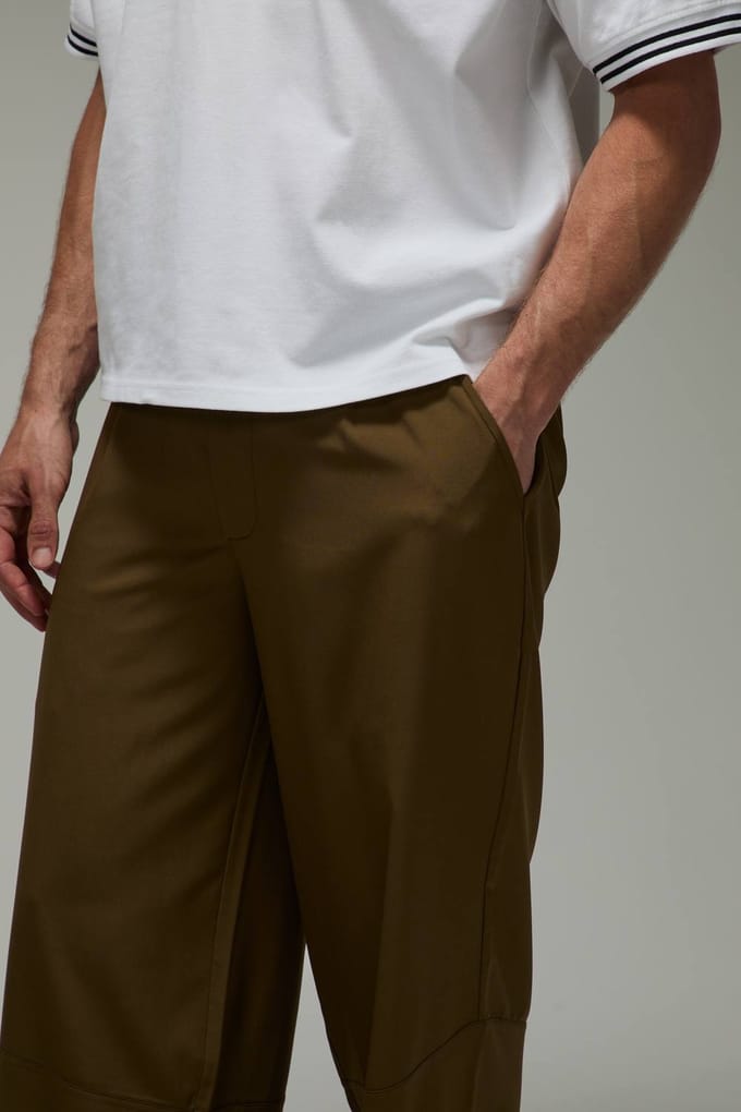 Active Oversized Golf Trousers | Khaki | Size XS