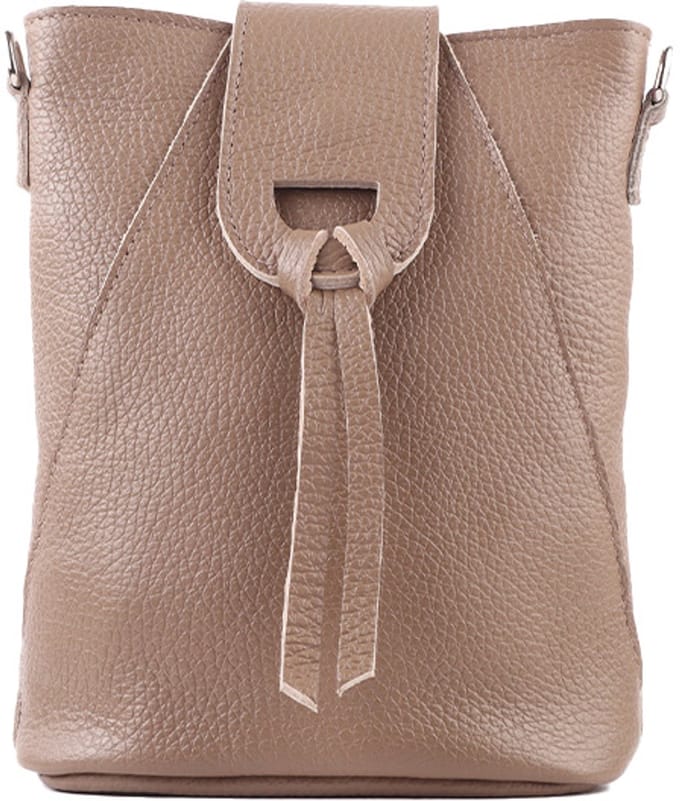 Giuliano lederen schoudertas Saphira - Made in Italy - Taupe