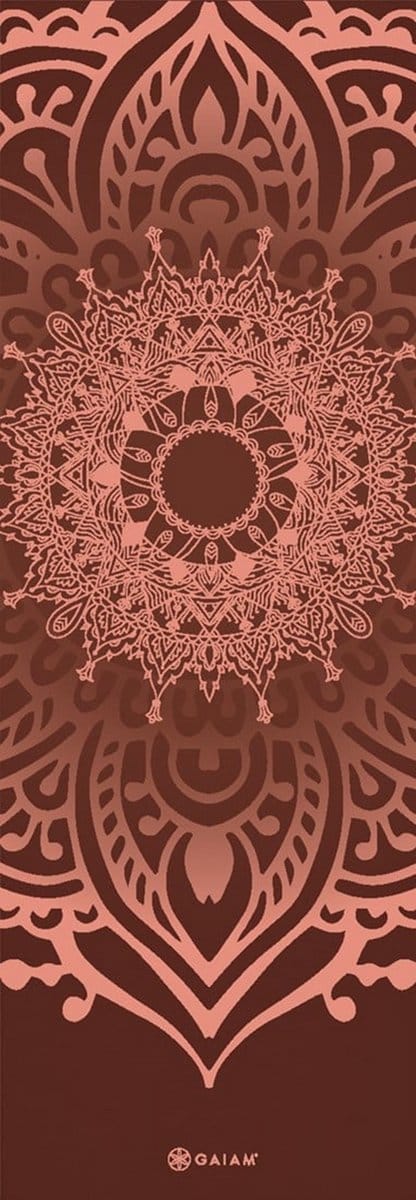 Gaiam Yoga Mat - Intense Rust Sundial Layers - 5 mm